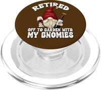 Retired Grandpa GNOME Graphic For Men Funny Wine Retirement PopSockets PopGrip para MagSafe
