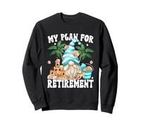 Retired Grandpa Life Summer GNOME For Men Beach Retirement Sudadera