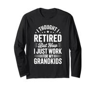 Retired Grandpa Proud Grandkids Family Love Retirement Life Manga Larga