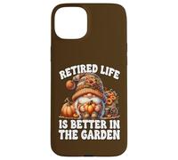 Retired Life Is Better In The Garden Funny Retirement GNOME Carcasa para iPhone 15 Plus