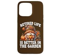 Retired Life Is Better In The Garden Funny Retirement GNOME Carcasa para iPhone 15 Pro MAX