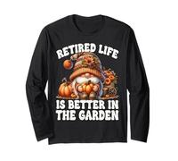 Retired Life Is Better In The Garden Funny Retirement GNOME Manga Larga