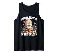 Retired Life Is Better In The Garden GNOME For Book Lover Camiseta sin Mangas