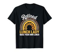 Retired Lunch Lady Rainbow Fun Retirement Party Camiseta