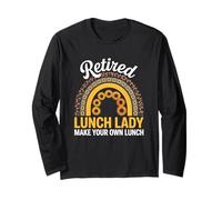 Retired Lunch Lady Rainbow Fun Retirement Party Manga Larga