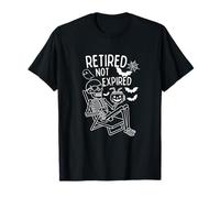 Retired Not Expired Funny Skeleton Halloween Party Camiseta