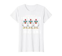 Retired Now I Work For My Chickens Funny Retirement Camiseta gráfica económica, Mujer, Blanco, M