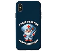 Retired Nurse GNOME Saying I Need To Retire from Retirement Carcasa para iPhone X/XS