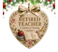Retired Ornament - Heart Shape, Profession Christmas Tree Souvenir