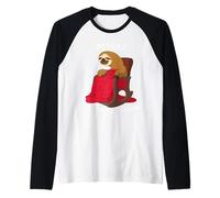 Retired Retirement Funny Sloth Graphic Men Women Camiseta Manga Raglan
