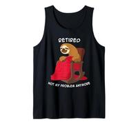 Retired Retirement Funny Sloth Graphic Men Women Camiseta sin Mangas