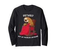 Retired Retirement Funny Sloth Graphic Men Women Manga Larga