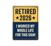 Retired Signs For Men, Bright Long Lasting Photo Prop Keepsake | Decoración del partido de jubilación para mujeres, dormitorio para el hogar, oficina, cafeterías, librerías, sofá, exhibición