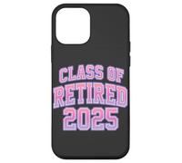 Retired Teacher Class of 2025 Cute Preppy Varsity Retirement Carcasa para iPhone 12 Mini