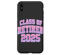 Retired Teacher Class of 2025 Cute Preppy Varsity Retirement Carcasa para iPhone XS MAX