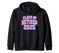 Retired Teacher Class of 2025 Cute Preppy Varsity Retirement Sudadera con Capucha