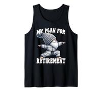 Retired Yoga Gnome In Warrior Pose Funny Retirement Plan Camiseta sin Mangas