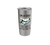 Retirement Cat Coffee Not My Problem Im Retired Dont Have To Vaso térmico de acero inoxidable de doble pared