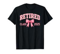 Retirement Class of 2025 Coquette Bow Mom Retired Teacher Camiseta