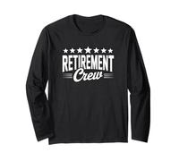 Retirement Crew Retired Funny Retiree Celebration Manga Larga