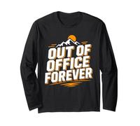 Retirement Funny Party Quote out of Office Forever Manga Larga