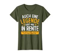 Retirement Una Leyenda Va A Pensionistas de Pensión 2023 Camiseta, Mujer, Verde Oliva, M
