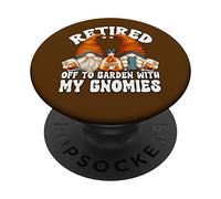 Retirement Whiskey Bourbon GNOME Mom and Dad Drinking Couple PopSockets PopGrip Adhesivo