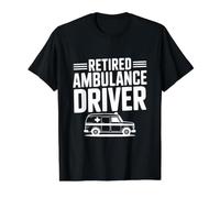Retiro Conductor Ambulancia Vida Héroe Apreciación Camiseta gráfica económica, Hombre, Negro, M