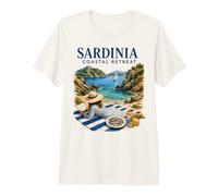 Retiro costero de Cerdeña Vacaciones en una Isla Italiana Camiseta Premium