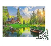 Retiro de cabaña de montaña Puzzle Mil Piezas Adultos Y Ni?os Actividad Indoor Difícil Elección Amazon Mejora De La Concentración Cartón Premium 38x26cm/1000pcs