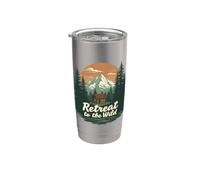Retiro de cabaña de montaña Wilderness Escape Vaso térmico de acero inoxidable de doble pared