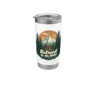 Retiro de cabaña de montaña Wilderness Escape Vaso térmico de acero inoxidable de doble pared