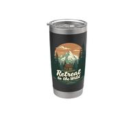 Retiro de cabaña de montaña Wilderness Escape Vaso térmico de acero inoxidable de doble pared