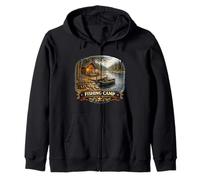 Retiro de Pescador en cabaña Junto al Lago Sudadera con Capucha