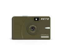 RETO Cámara de película Ultra Ancha y Delgada de 35 mm, Reutilizable, Lente de 22 mm de Ancho, sin Enfoque, Peso Ligero, fácil de Usar (Oliva)