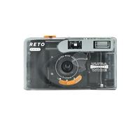RETO PANO - Cámara de película de 35 mm, lente de 22 mm de ancho, panorama, fácil cambio, modos cinematográficos, cubierta de lente, flash integrado, reutilizable (película y batería AAA no incluidas