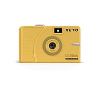 RETO Ultra Wide y Slim 35 mm - Cámara de película Reutilizable - Lente Gran Angular de 22 mm, sin Enfoque, Ligera, fácil de Usar (Amarillo Barro)