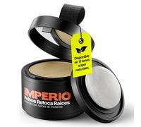 Retocador de raíces en polvo IMPERIO - Corrector capilar para densificar el cabello de mujeres y hombres, maquillaje capilar resistente al agua para cubrir raíces - 4 g (rubio medio)