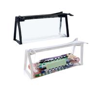 RETON 10 estuches transparentes para lápices, estuche transparente para bolígrafos, bolsa de almacenamiento de lápices de plástico con cremallera, organizador multifuncional impermeable para