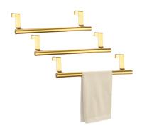 RETON 3 Piezas Toallero para Puerta de Baño, Toallero Colgante para Puerta, Colgador Trapos Cocina de Acero Inoxidable, Colgador de Paño de Cocina y Baño, Sin Taladrar (Dorado)