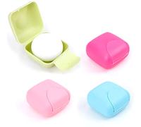 RETON 4 Unids Portátil Caja de Contenedor de Jabón de Color Caramelo Organizador Holder Organizador para el Hogar, Baño, Senderismo, Viajar, Acampar y Otras Actividades al Aire Libre (4 Pequeño)