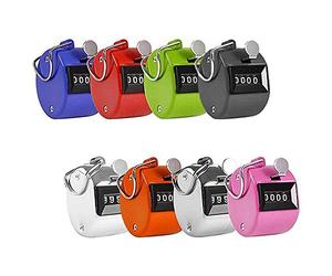 RETON 8 Piezas Contadores de Tally a Mano de 4 dígitos, Palm Clic Contador Clicker Lap Counter with Lanyard and Finger Ring para Deporte/Escuela/Tren/Club