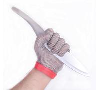 RETON-PPE Guantes resistentes a cortes de acero inoxidable de calidad alimentaria con correas para las muñecas, adecuados para chefs, carniceros y personal de seguridad (M)