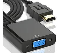 Retoo Adaptador HDMI A VGA 1080p HD, Switch HDMI, HDMI Splitter Bidireccional, Macho A Hembra, para Ordenador, Sobremesa, Portátil, PC, Monitor, Proyector, Digital A Analógico Cable Convertidor Negro