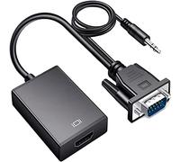 Retoo Adaptador VGA a HDMI, Cable con de Audio y Cable de Carga USB 1080P 60Hz Macho a Hembra convertidor de PC Antiguo a TV/Monitor con convertidor con Audio para proyector