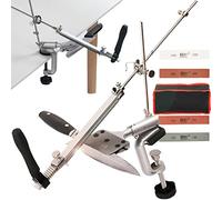 Retoo Afilador de cuchillos profesional Afilador de cuchillos de precisión Afilador de cuchillos Afilador de cuchillos profesional para cuchillos de cocina Cuchillos de chef Todos los Rotación de 360°