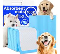 Retoo Almohadillas de entrenamiento para perros y cachorros de 40 x 60 cm, 100 unidades PIPI desechables, 6 capas, a prueba de fugas y absorbentes, superficie de secado rápido, ideal para