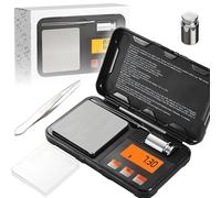 Retoo Báscula de Precisión 200g/0,01g Digitale para Joyería Oro Cocina Laboratorio Café Alimentos Balanzas de Portátiles Multifuncional Pantalla LCD y 6 Unidades Función de Tara 14,2x8,5x2,5 cm Negro