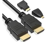 Retoo Cable HDMI 3 En 1 De 1,5 M, Cable Multifuncional, UltraHD, 4K, 2.0, Adaptador A Mini HDMI Y Micro HDMI, Compatible Con Monitor, TV, Proyector, XBOX
