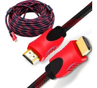 Retoo Cable HDMI 4K 1,35 metros de alta velocidad, cable compatible con TV TV, vídeo 4K UHD 2160p HD 1080p trenzado conectores dorados, DP ordenador a monitor HDMI compatible, HDMI